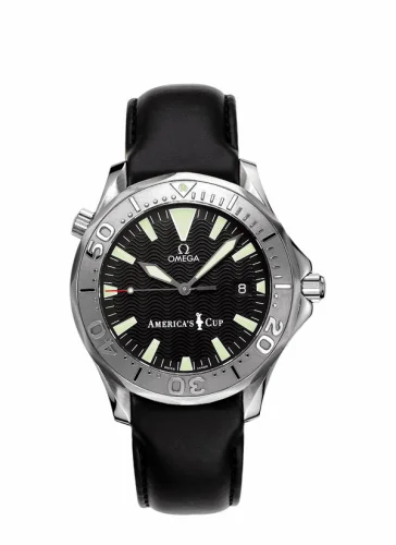 Omega Seamaster Diver 300M Automatic 41 Stainless Steel / White Gold / Black / Leather / America's Cup 2833.50.91 (28335091)